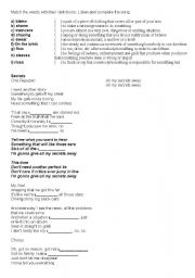 English worksheet: Secrets - Republic