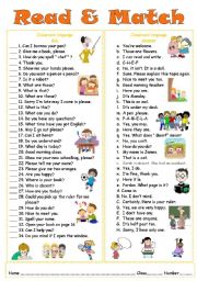 English Worksheet: Classroom Languages( with keys )