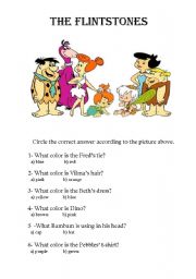 English worksheet: The Flintstones