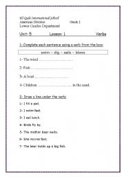 English worksheet: verbs