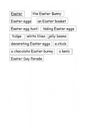 English Worksheet: Easter wordcards