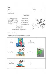 English Worksheet: Daily routines