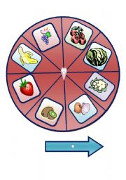English Worksheet: fruit and vegetable spinner