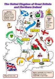 English Worksheet: The UK: map