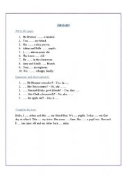 English Worksheet: Verb 