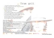 English Worksheet: TRUE GRIT