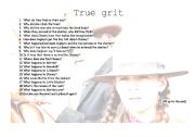 English worksheet: TRUE GRIT SECOND PART