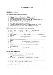 English Worksheet: worksheet