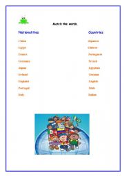 English Worksheet: NATIONALITIES