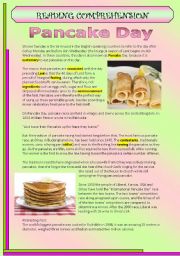 English Worksheet: Pancake Day