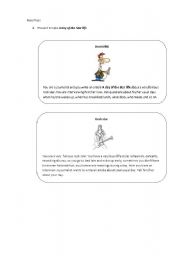 English worksheet: Present Simple role play
