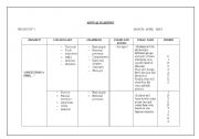 English worksheet: anual plan