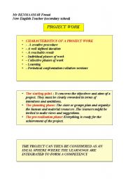 The Project  Work and its procedures