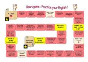 English Worksheet: Boardgame : practise your English