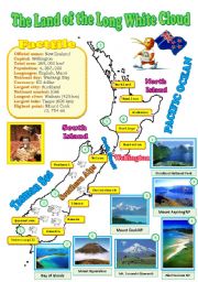 English Worksheet: New Zealand map (reuploaded)