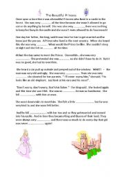 English worksheet: The beautiful princess