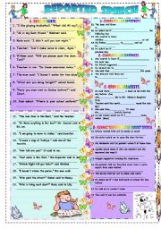 English Worksheet: reported speech