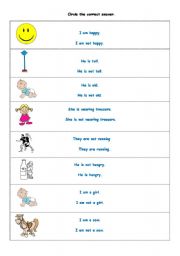 English Worksheet: To be: Worksheet for young learners