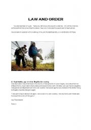 English Worksheet: LAW AND ORDER