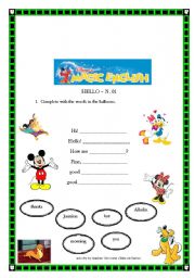 English Worksheet: Hello - Magic English serie