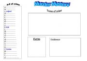 English Worksheet: Murder Mystery