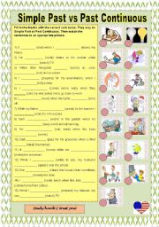 English Worksheet: Simple Past vs Past Continuous