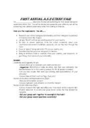 English Worksheet: ethnic fair