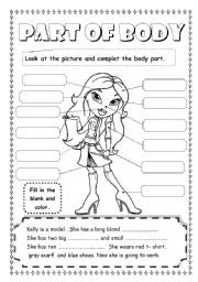 English Worksheet: Part of body