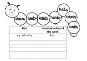 English Worksheet: Days of the week