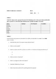 English worksheet: Modern Family worksheet (Season 2, Episode 09)