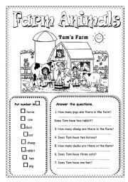 English Worksheet: Farm animals