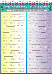 English Worksheet: SIMPLE PRESENT or SIMPLE PAST?