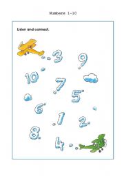English worksheet: Numbers 1-10