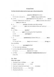English Worksheet: present perfect/past simple