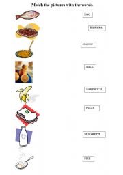 English Worksheet: Food 