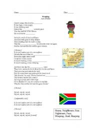 English Worksheet: Weeping Monsters - An introduction to Apartheid South Africa