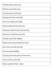 English Worksheet:  Fun  pronunciation practice