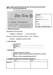 English Worksheet: Joeys new flatmate