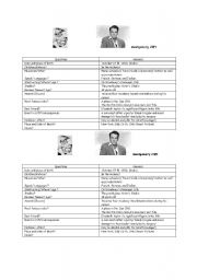 English worksheet: biography Montgomery Clift