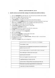 English worksheet: People around you