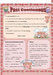 English Worksheet: PAST CONTINUOUS