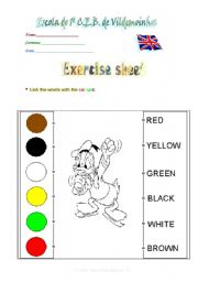 English worksheet: The colours