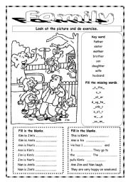 English Worksheet: Family