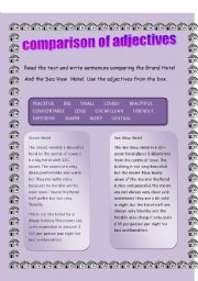 English Worksheet: comparison of adjectives