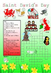 English Worksheet: Saint Davids Day