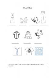 English worksheet: CLOTHES.