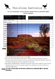 English Worksheet: AUSTRALIA