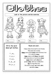 English Worksheet: Clothes