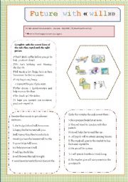 English Worksheet: the future with 