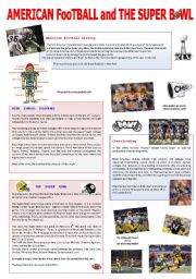 English Worksheet: American football and the Super Bowl ( 2 pages )